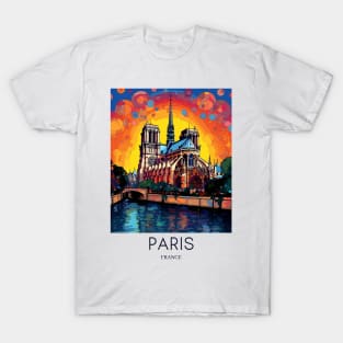 Paris Notre Dame Pop Art France T-Shirt